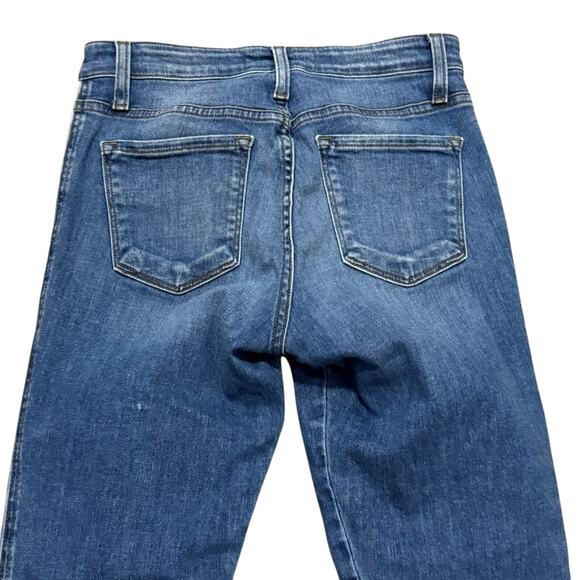 Flying Monkey Side Stripe Mid-Rise Blue Ankle Skinny Jeans Women's Size 25 - Picture 5 of 7